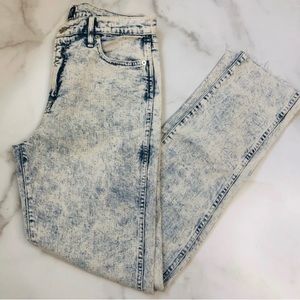 GAP High Rise Slim Straight Acid Wash Y2K Jeans 30